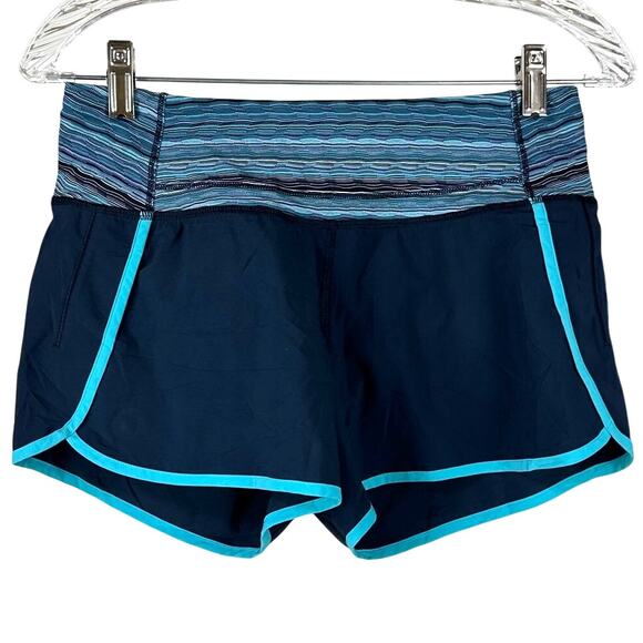 Lululemon Run Times Short 4-way Stretch 4" Inkwell Peacock Blue Women Size 4 NWT - Picture 4 of 11